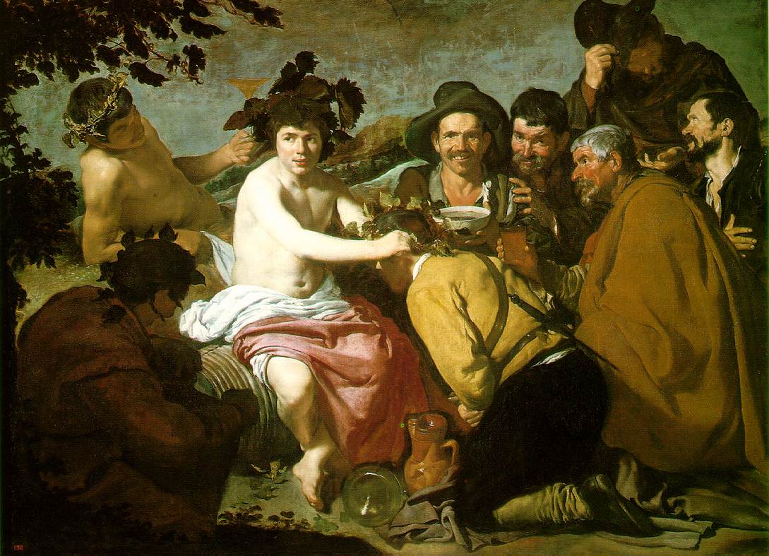 VELAZQUEZ, Diego Rodriguez de Silva y The Topers (The Rule of Bacchus) e